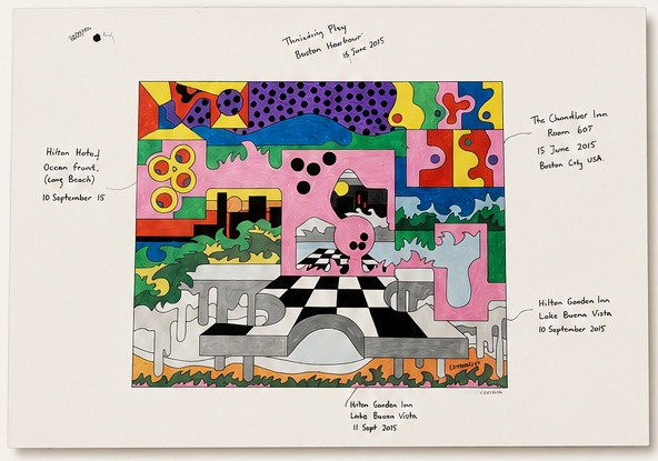 Original Concept Canvas with handwritten travel notes