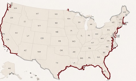 Full map of the Driving the USA route
